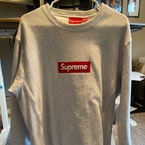 Supreme red box logo crewneck